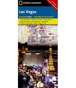 National Geographic Destination City Map Las Vegas: Waterproof, Durable, and Lightweight