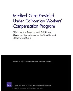 Medical Care Provided Under California’s Workers’ Compensation Program: Effects of the Reforms and Additional Opportunities to