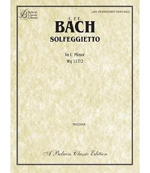 Solfegietto in C Minor, Wq 117/2: Late Intermediate Piano Solo