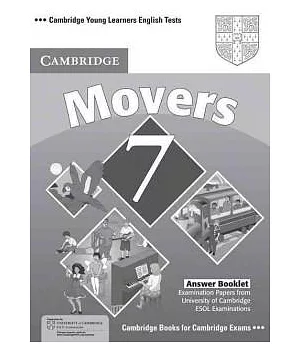 Cambridge Young Learners English Tests 7 Movers: Examination Papers from University of Cambridge Esol Examinations