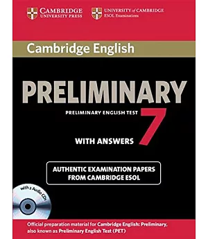 Cambridge English: Preliminary with Answers: Official Examination Papers from University of Cambridge ESOL Examinations
