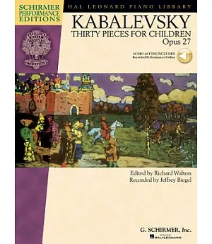 Kabalevsky 30 Pieces for Children, Opus 27