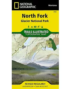National Geographic Trails Illustrated Map North Fork, Glacier National Park: Montana, USA