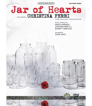 Jar of Hearts: Big Note Piano Edition, Sheet