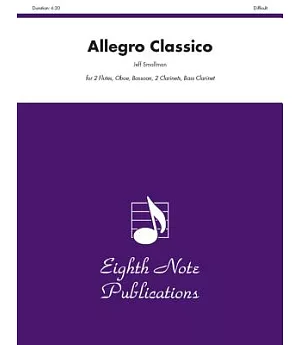 Allegro Classico: For Woodwind Octet, Score & Parts: Difficult