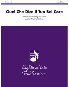 Quel Che Dice Il Tuo Bel Core: For Brass Quintet, Score & Parts: Medium-Difficult