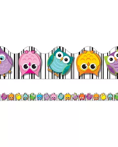 Colorful Owls Borders