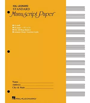 Standard Manuscript Paper: Yellow Cover