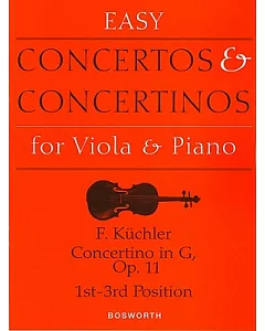 Concertino in G, Op. 11: Easy Concertos and Concertinos for Viola and Piano (1sst to 3rd position)