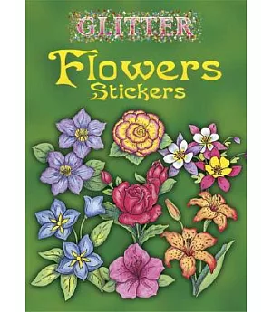 Glitter Flowers Stickers