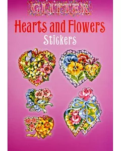 Glitter Hearts And Flowers Stickers