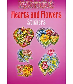 Glitter Hearts And Flowers Stickers