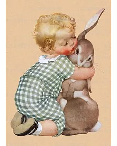 Boy Hugging Rabbit: Greeting Card 6 Cards Individually Bagged With Envelopes and Header