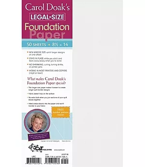 Carol Doak’s Legal-Size Foundation Paper: 8 1/2 X 14