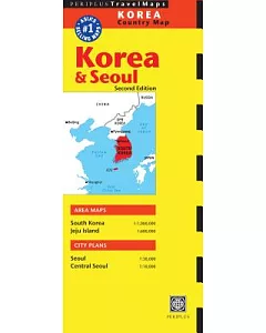 periplus Travel Maps Korea Country Map: Korea & Seoul