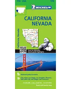 michelin USA California, Nevada Map 174