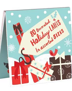 80 Decorated Holiday Labels in assorted Sizes