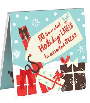 80 Decorated Holiday Labels in assorted Sizes