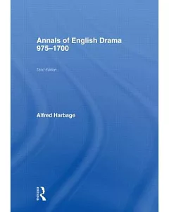 Annals of English Drama 975-1700: An Analytical Record of All Plays, Extant or Lost, Chronologically Arranged and Indexed by Aut
