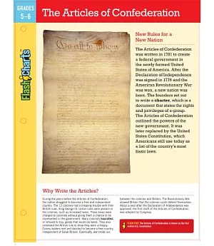 Flashcharts The Articles of Confederation, Grades 5 - 6