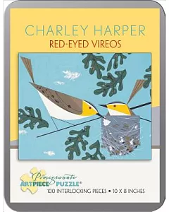 charley Harper - Red -eyed Vireos: 100 Piece Puzzle