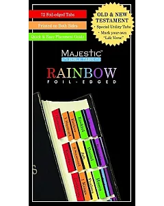 Majestic Rainbow Bible Tabs: Foil-edged