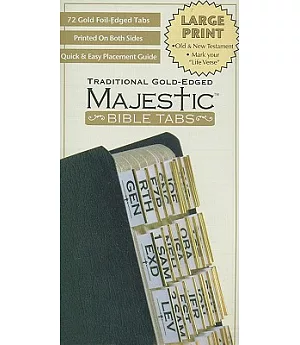 Majestic Bible Tabs Traditional Gold