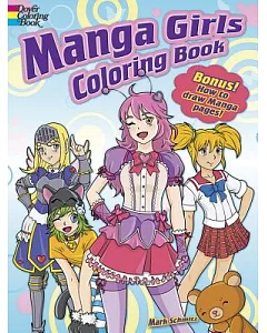 Manga Girls Coloring Book