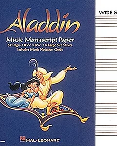 Aladdin: Music Manuscript Paper, Wide Staff, Includes Music Notation Guide