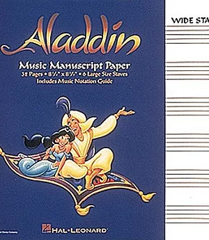 Aladdin: Music Manuscript Paper, Wide Staff, Includes Music Notation Guide
