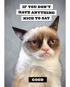 grumpy cat Flexi Journal: If You Don’t Have Anything Nice to Say, Good