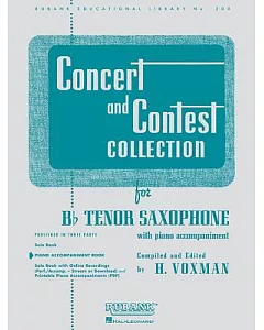 Concert and Contest Collection for Tenor Saxophone: Piano Accompaniment Part