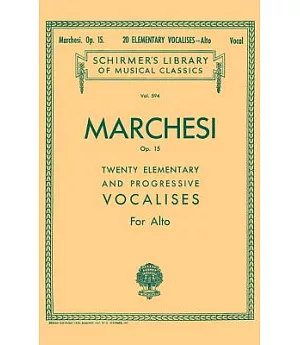 20 Elementary And Progressive Vocalises, Op. 15