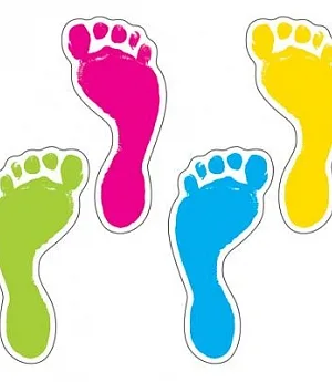 Footprints Colorful Cut-Outs