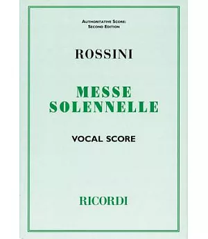 Messa Solenne: Vocal Score