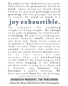 Joy Exhaustible: Assaracus Presents the Publishers