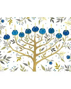 Chanukah Tree of Light Holiday Embellished