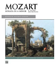 Sonata in a Minor, K. 310: Alfred Masterwork Edition