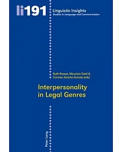 Interpersonality in Legal Genres
