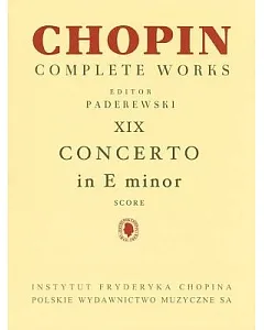 Piano Concerto in E Minor Op. 11, CW XIX - Score