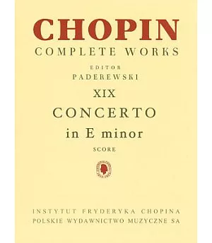 Piano Concerto in E Minor Op. 11, CW XIX - Score