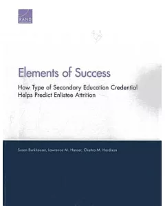 Elements of Success: How Type of Secondary Education Credential Helps Predict Enlistee Attrition