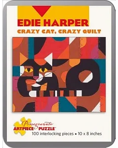 Edie Harper - Crazy Cat Quilt: 100 Piece Puzzle