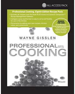 All Access Pack Recipes to Accompany Professional Cooking