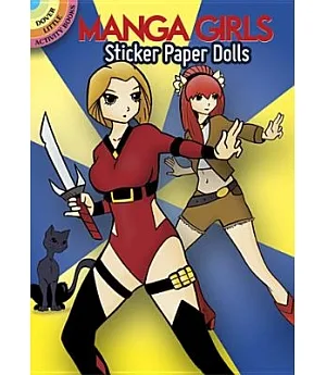 Manga Girls Sticker Paper Dolls