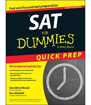 Sat for Dummies: Quick Prep Edition