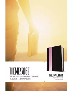 The Message: Brown/Pink Wave, Leather-Look, Slimline Editon: The Bible in Contemporary Language