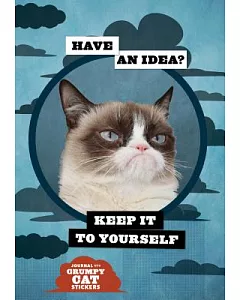 grumpy cat Flexi Journal With Stickers