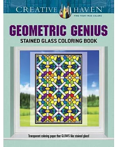 Geometric Genius: Stained Glass Coloring Book