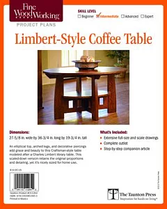 fine woodworking’s Limbert-Style Coffee Table Plan